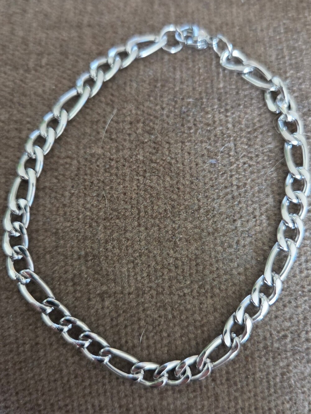 Unisex Stainless Steel Silver Bracelet 8.5" Durable Everyday Jewelry